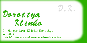 dorottya klinko business card